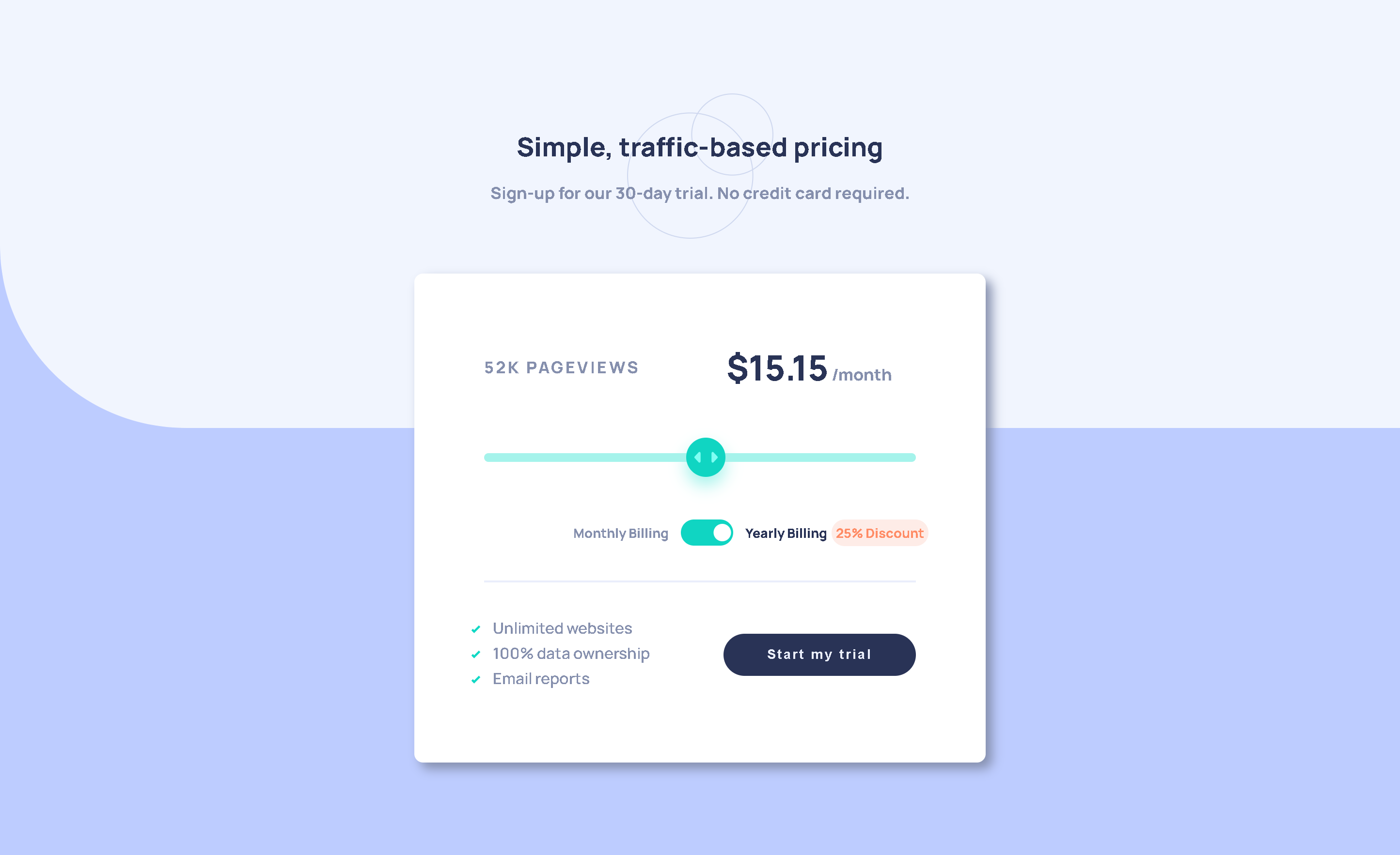 Interactive Pricing Slider